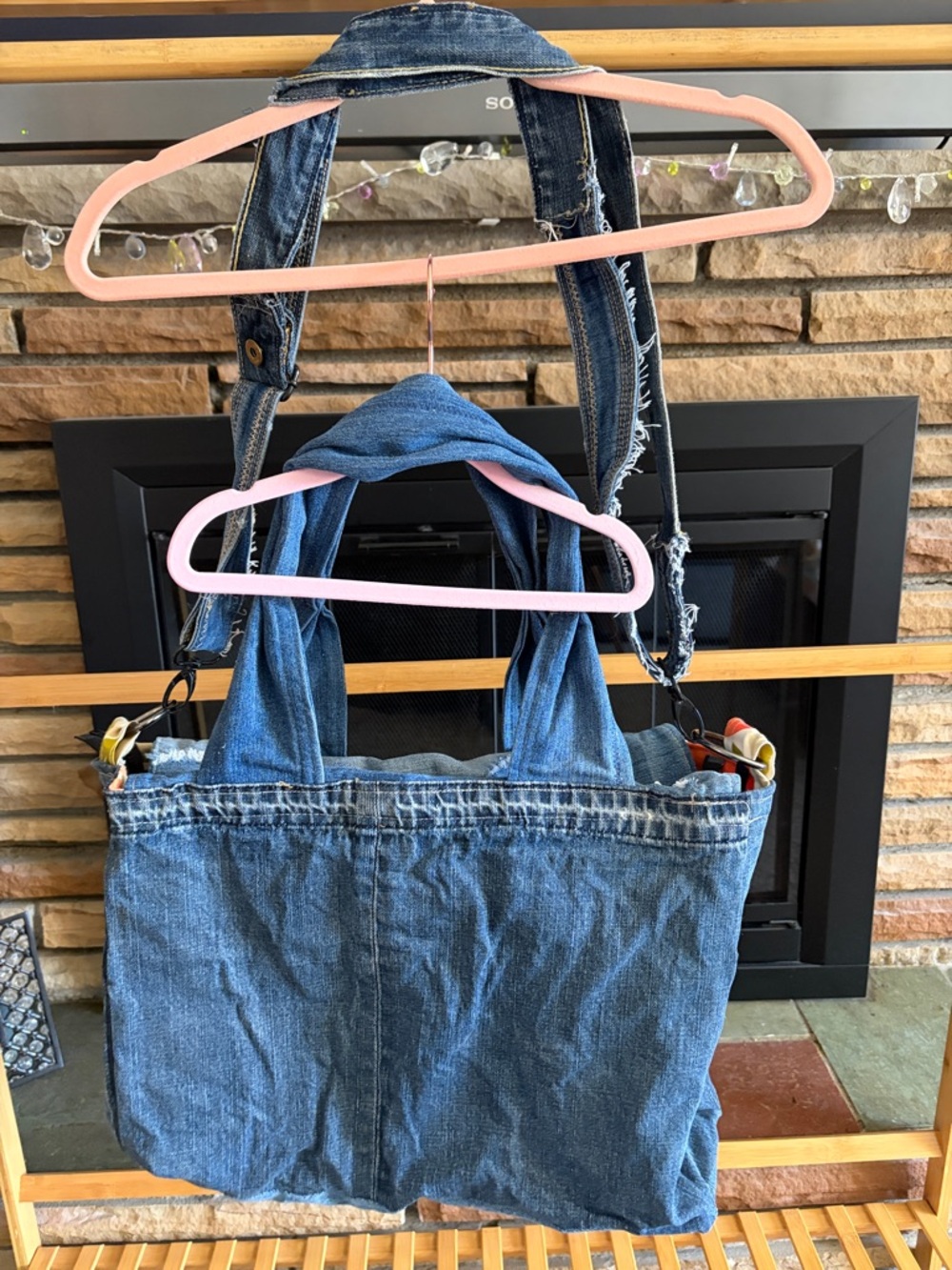 Levi's Blue Denim Tote Bag with Adjustable Strap - Picture 2 of 6